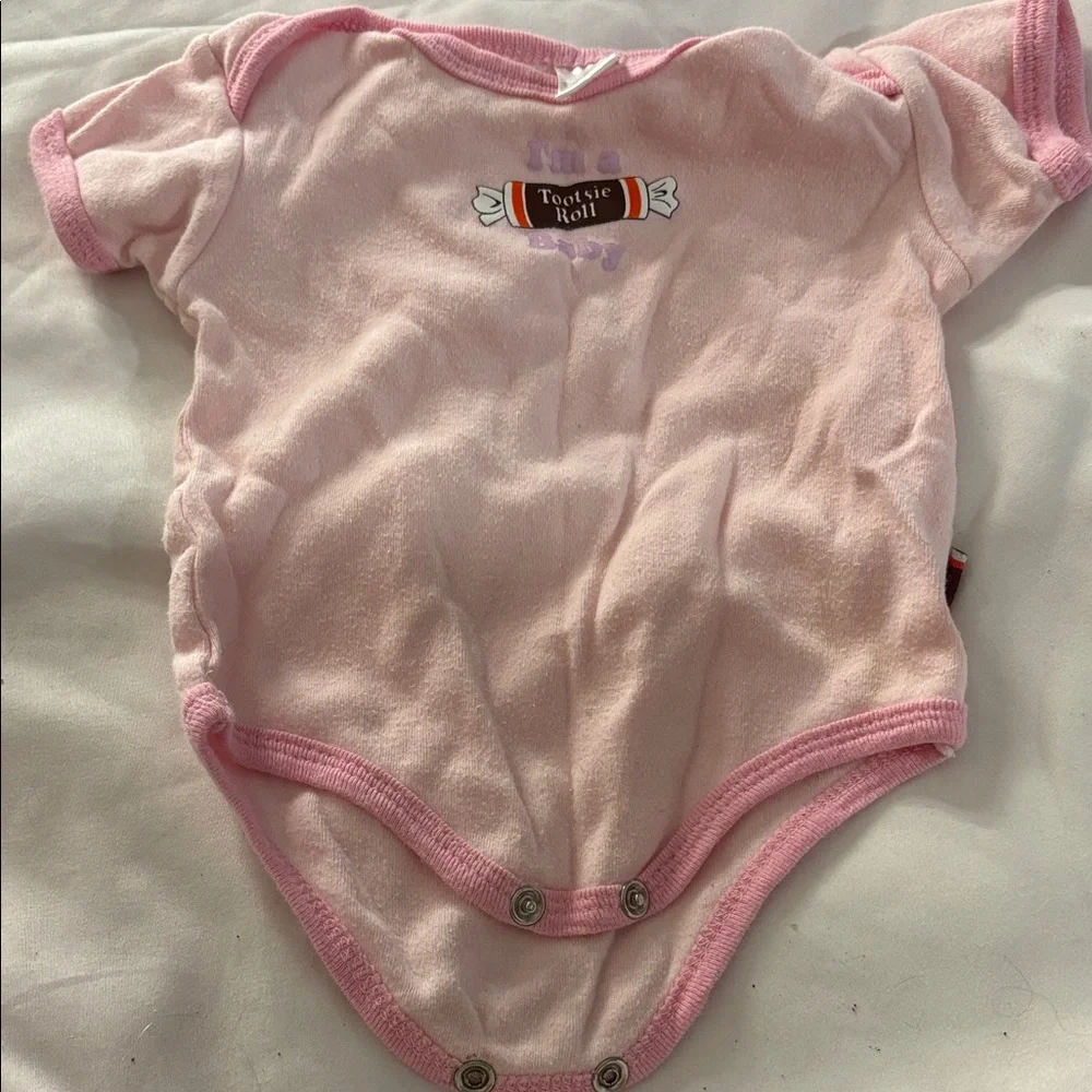 Cutie pie Pink Tootsie Roll Baby One piece 3-6 months